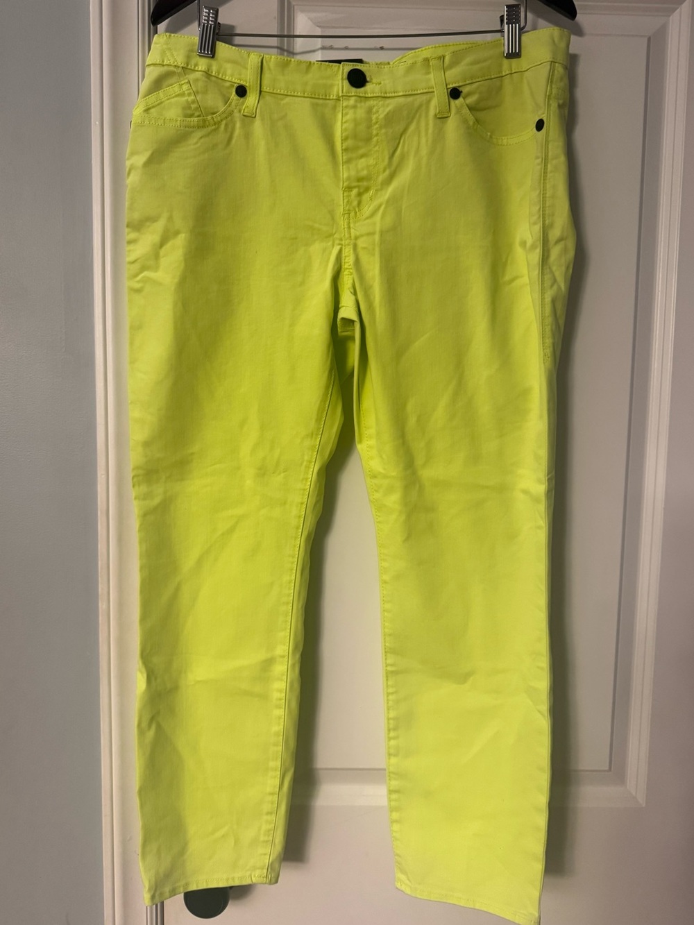 Rock & Republic Neon Yellow Atom Bomb Skinny Jeans Pants size 14 NWT